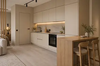 Кухня с барной стойкой