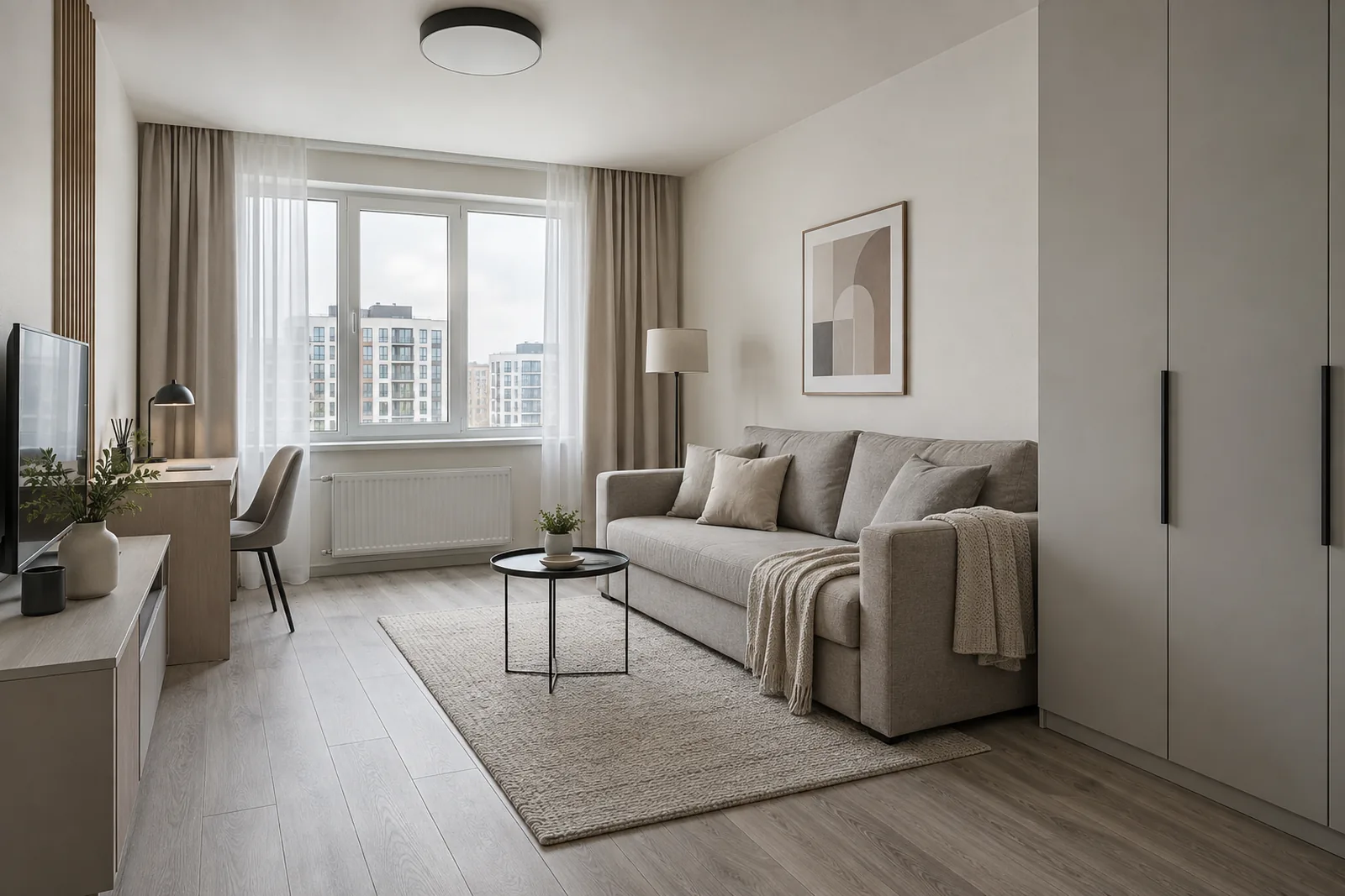 1-комнатная 34 м² — «Девяткино»: комната