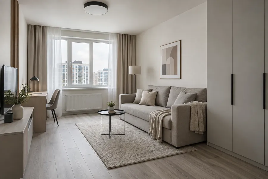 1-комнатная 34 м² — «Девяткино»: комната