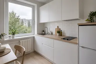 Кухня вдоль стены