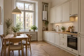 Кухня с газовой колонкой